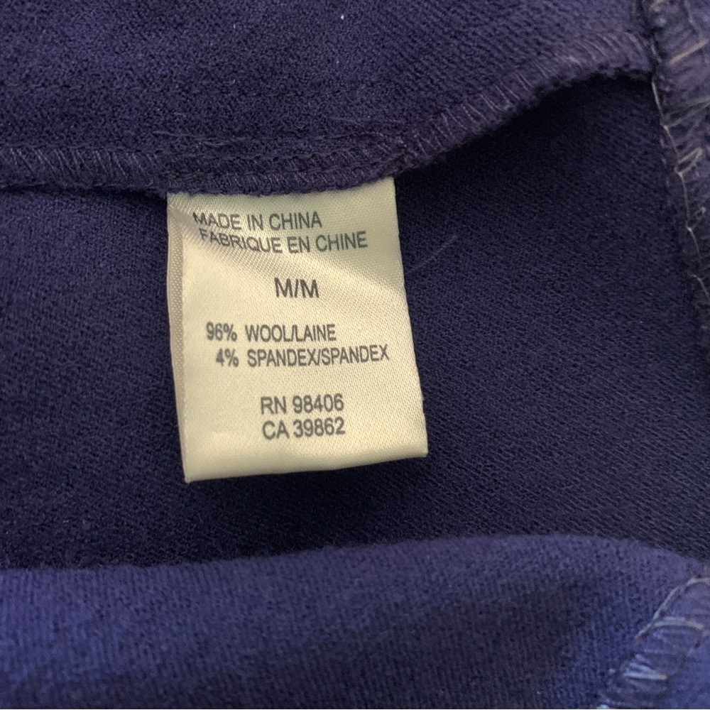 Theory Purple Wool Blend Tunic Dress Medium Quiet Luxury - Picture 6 of 8